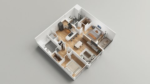 2A Floor Plan at The George, Michigan